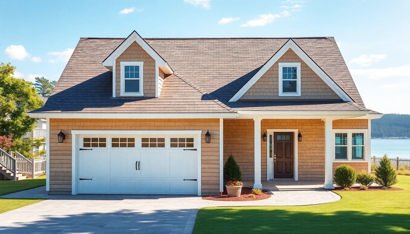 Enhance your space with a stunning cape cod home addition and garage, showcasing elegant architecture.