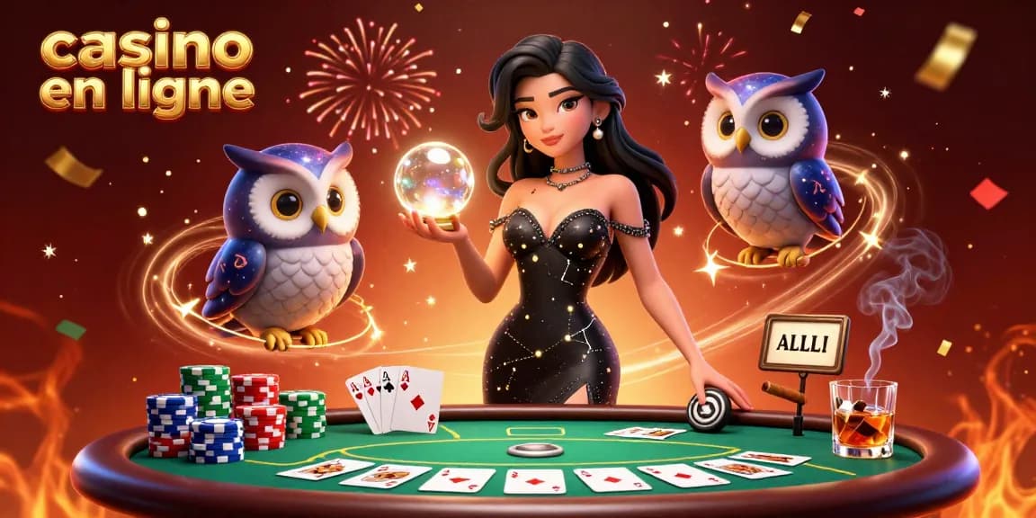 Découvrez des jeux passionnants au casino en ligne avec une illustration 3D époustouflante d'une scène mystique.