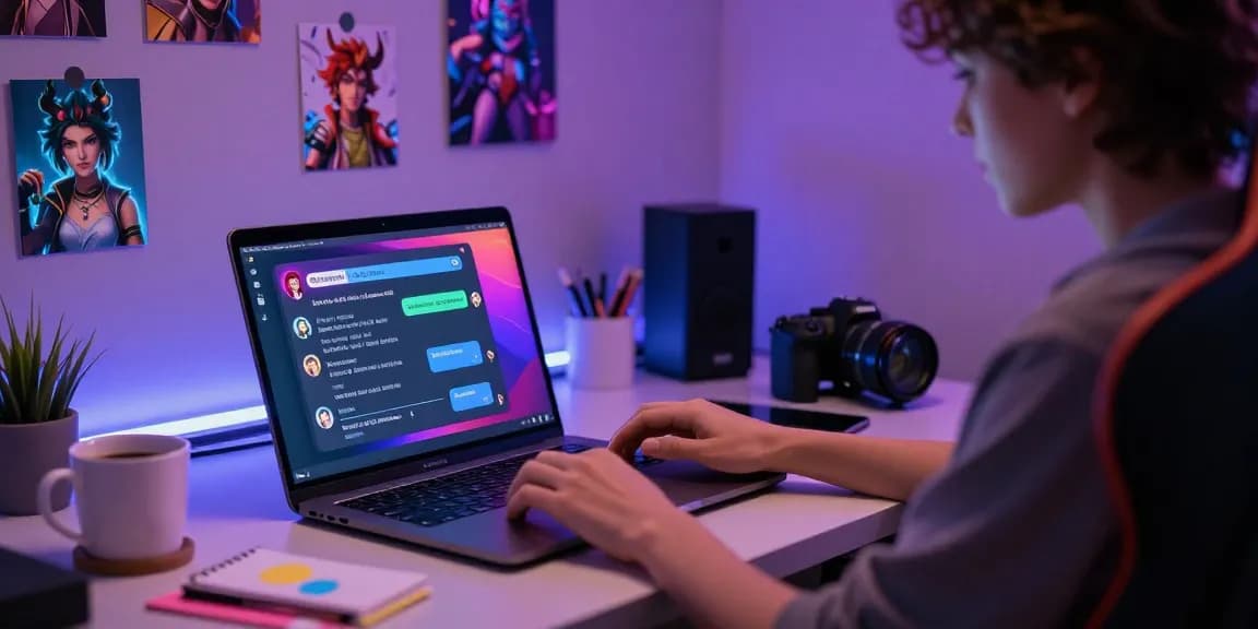 Engaging user interaction with nsfw ai chatbot in a vibrant digital workspace.