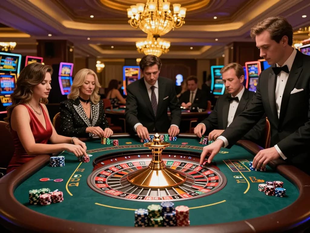 Experience the excitement at the best widget store while placing strategic bets at a roulette table.