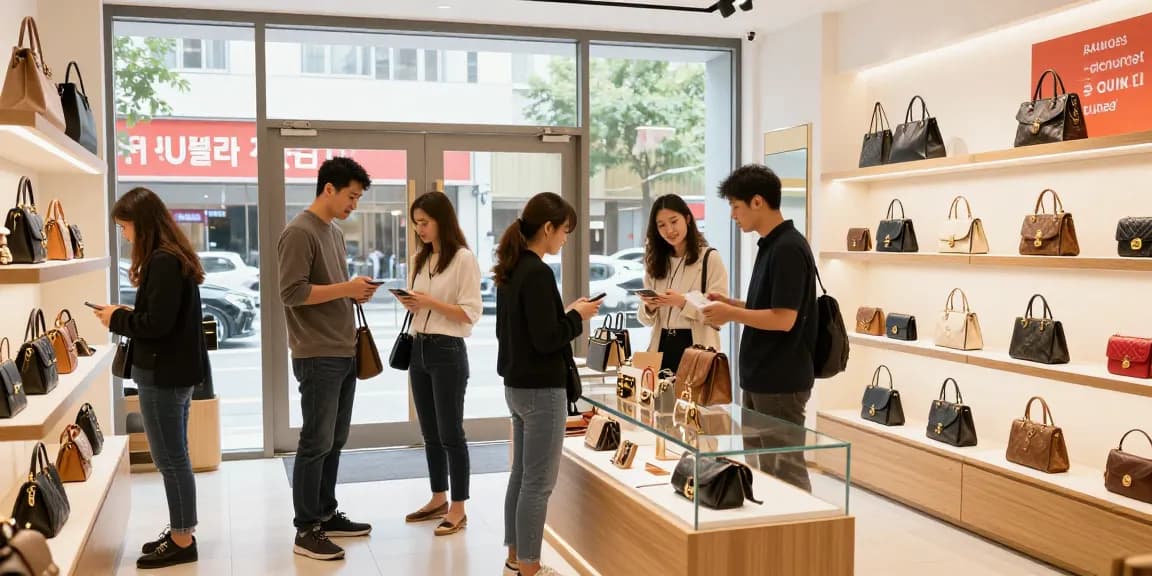 High-quality shopping experience at a 레플리카 사이트 with luxury replica products on display.