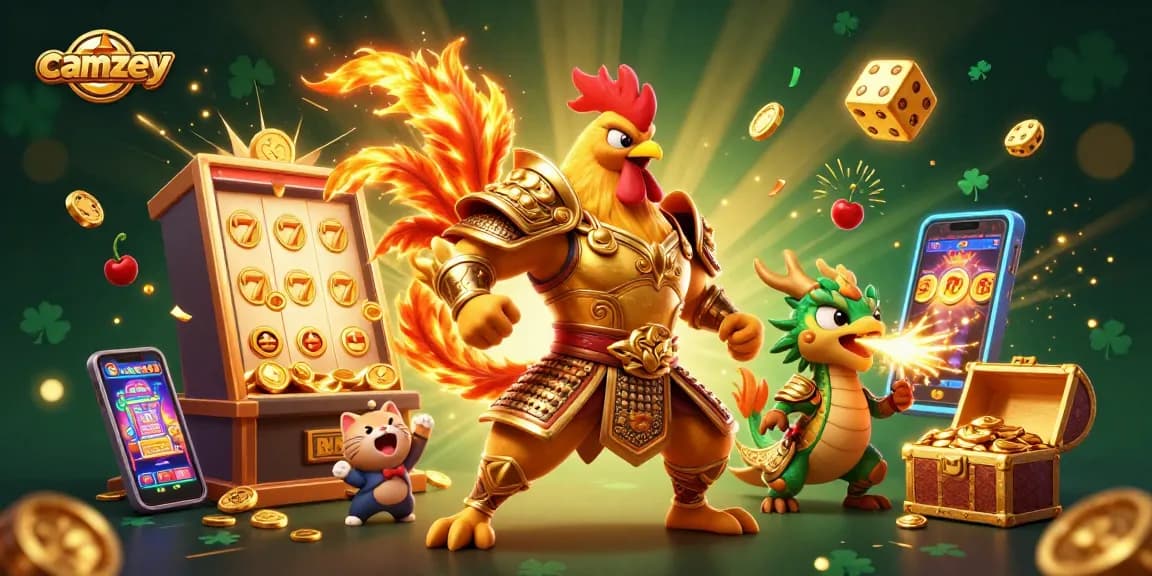 Experience exciting live cam sessions on Camzey with dynamic casino elements and vibrant characters.