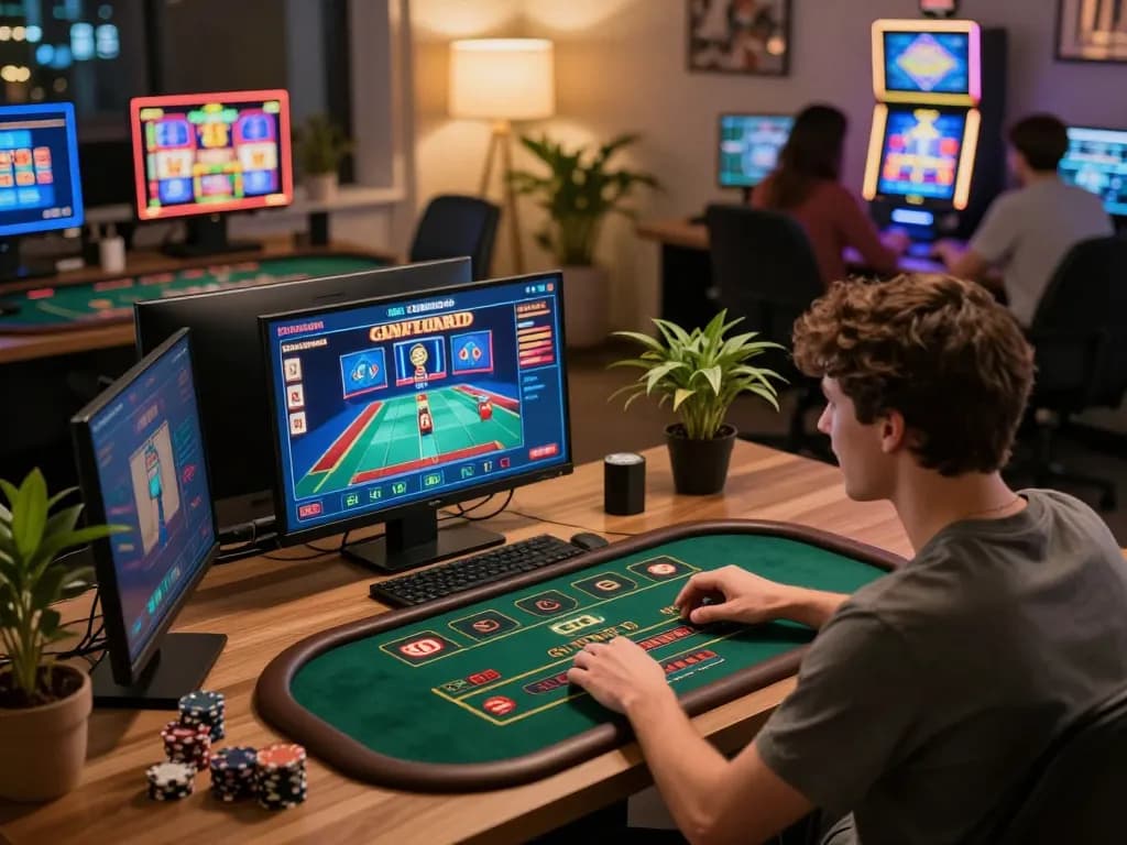 Player enjoying online gaming on Bet88 platform with multiple games displayed on screen.