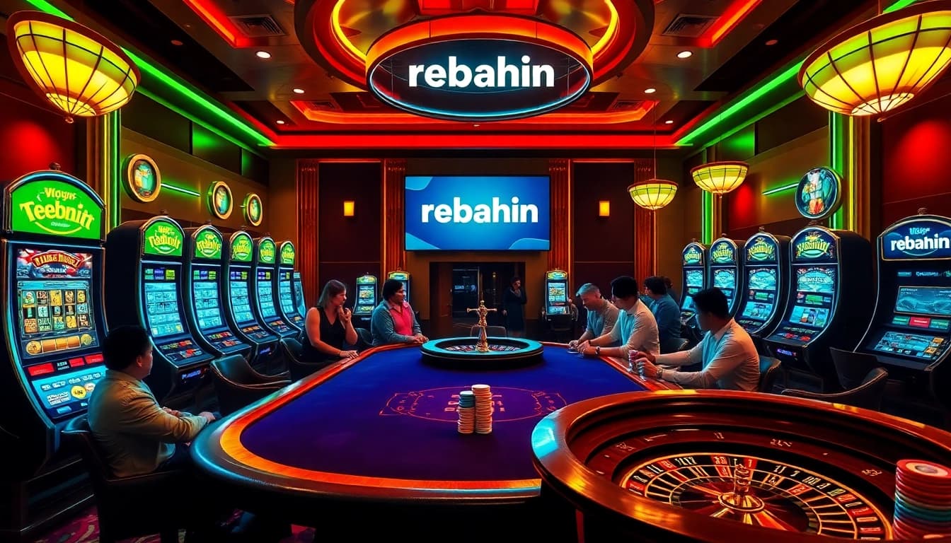 Experience thrilling gambling with rebahin at vibrant casino tables and slot machines.