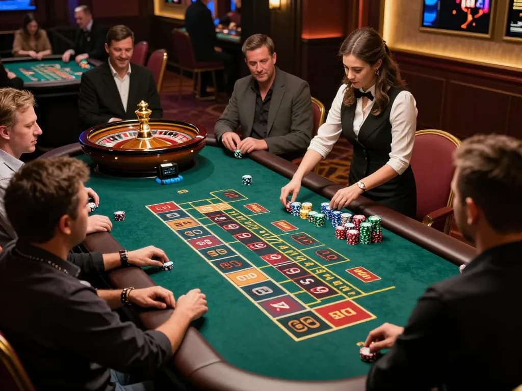 Watch players engage with roulette at 888now casino, showcasing vibrant chips and dynamic gameplay.