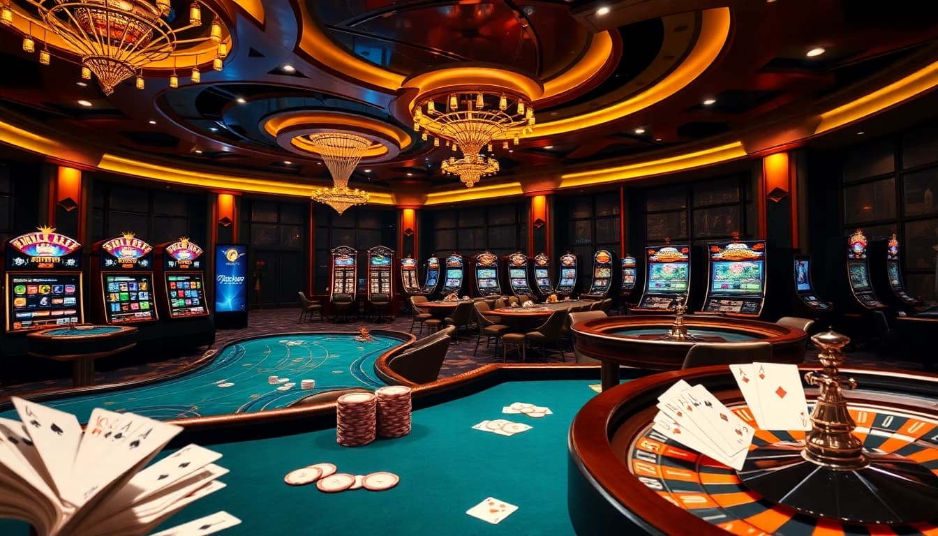 Découvrez l'excitation des meilleurs casinos en ligne avec des jeux dynamiques, des tables de poker et des roues de roulette.