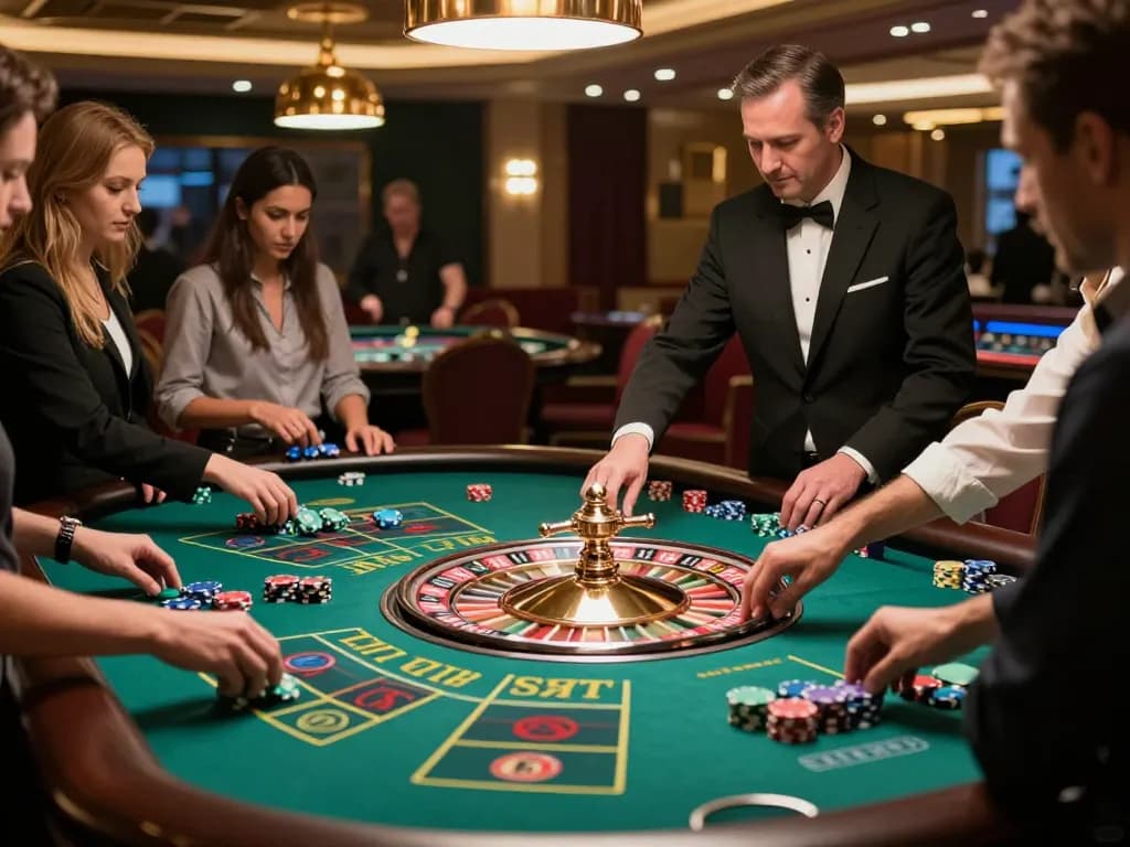 Engaging in strategic bets at Kèo nhà cái roulette table in an upscale casino