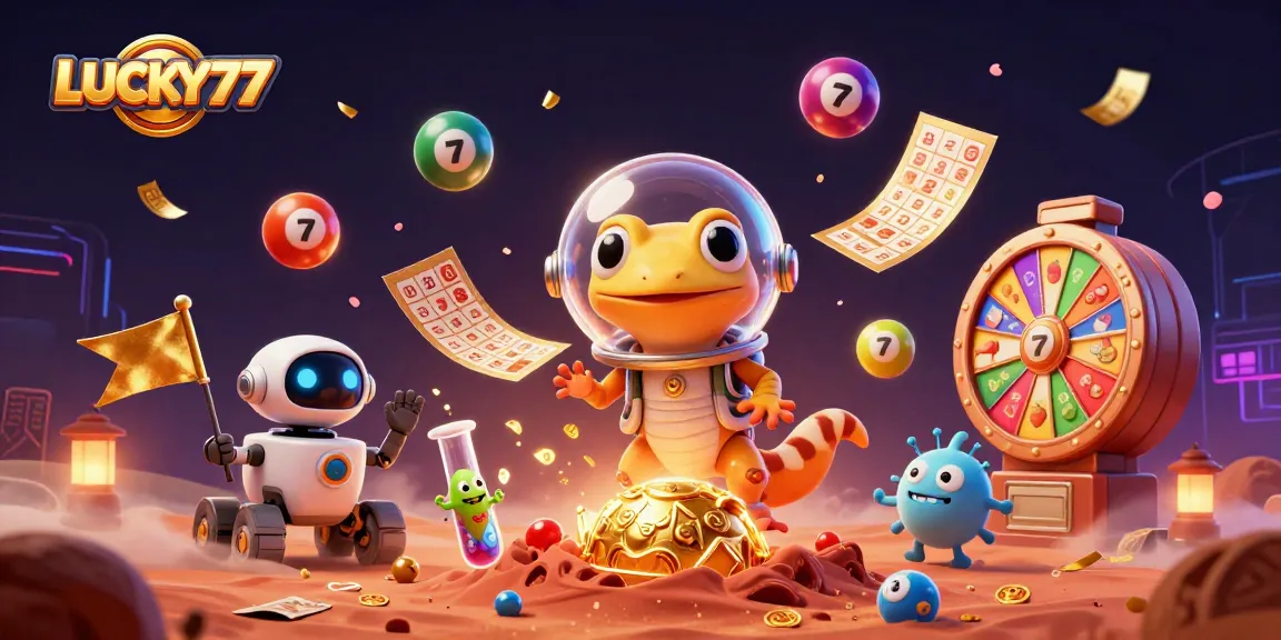 Engage with LUCKY77 and discover gold-filled casino treasures in this vibrant Martian adventure.