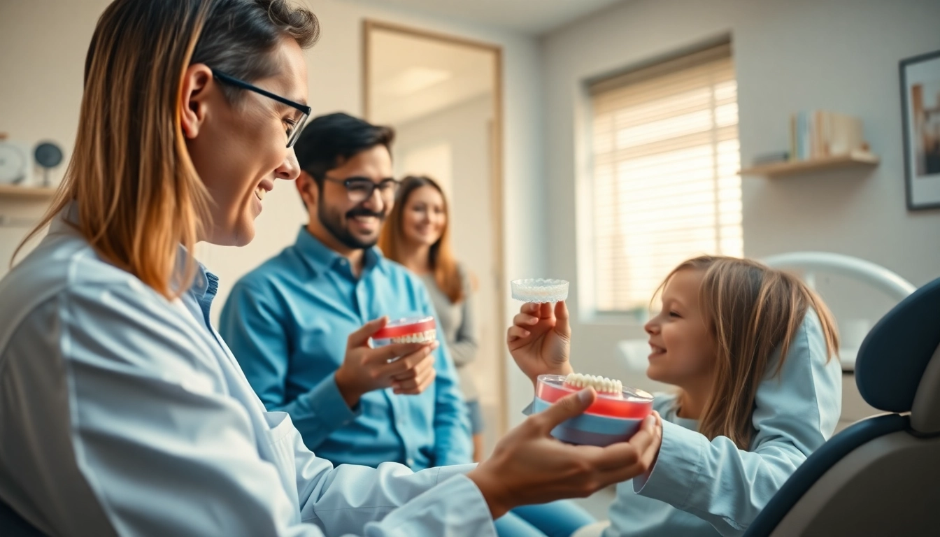 Engaged orthodontist providing consultation for orthodontics edmonton patients.