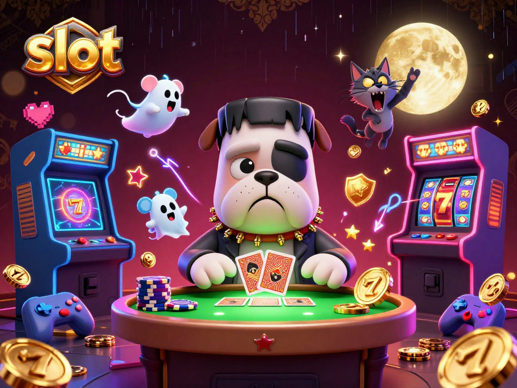 Slot dan mesin jackpot yang berputar, menggambarkan pengalaman taruhan yang menarik.