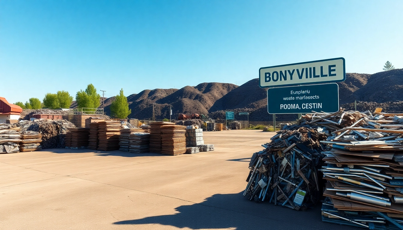 Visitors disposing waste at Bonnyville dump, featuring organized recycling areas and clear signage.