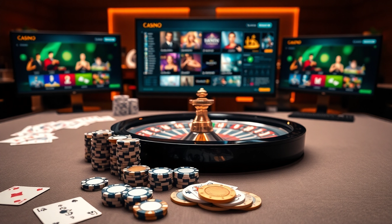Découvrez l'excitation des meilleurs casinos en ligne avec des jetons de poker professionnels et une roulette.