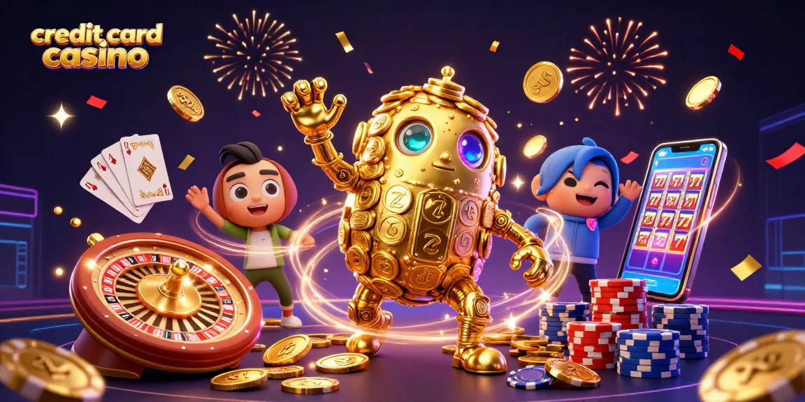 Experience the thrill of a credit card casino with vibrant characters and dynamic gaming elements.