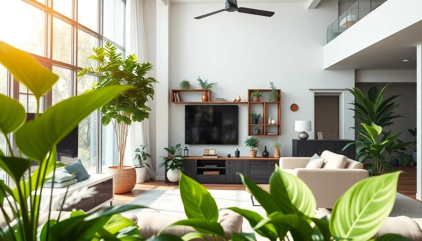 Experience Seamless Living with a modern, nature-infused interior design showcasing technology integration.