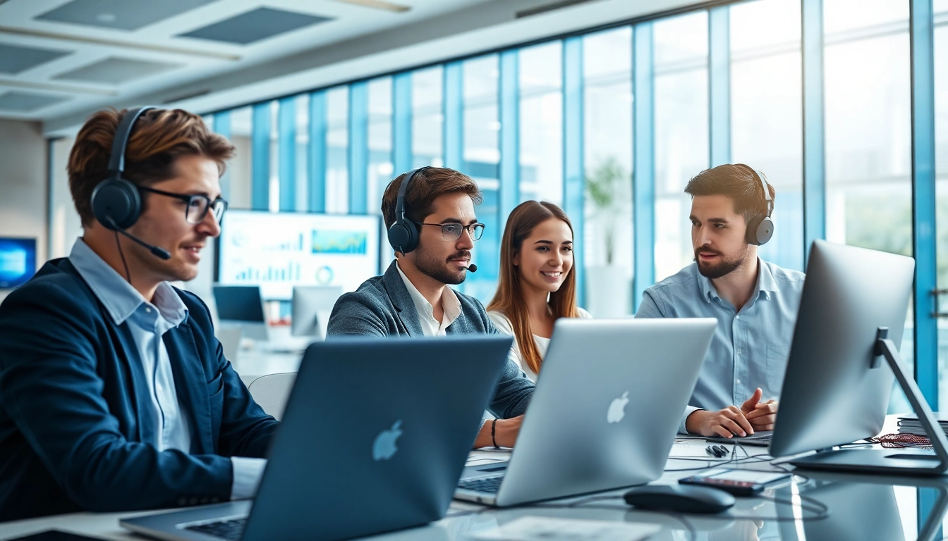 Provide managed IT services Lakeland with a dedicated, professional team working efficiently in a modern office.