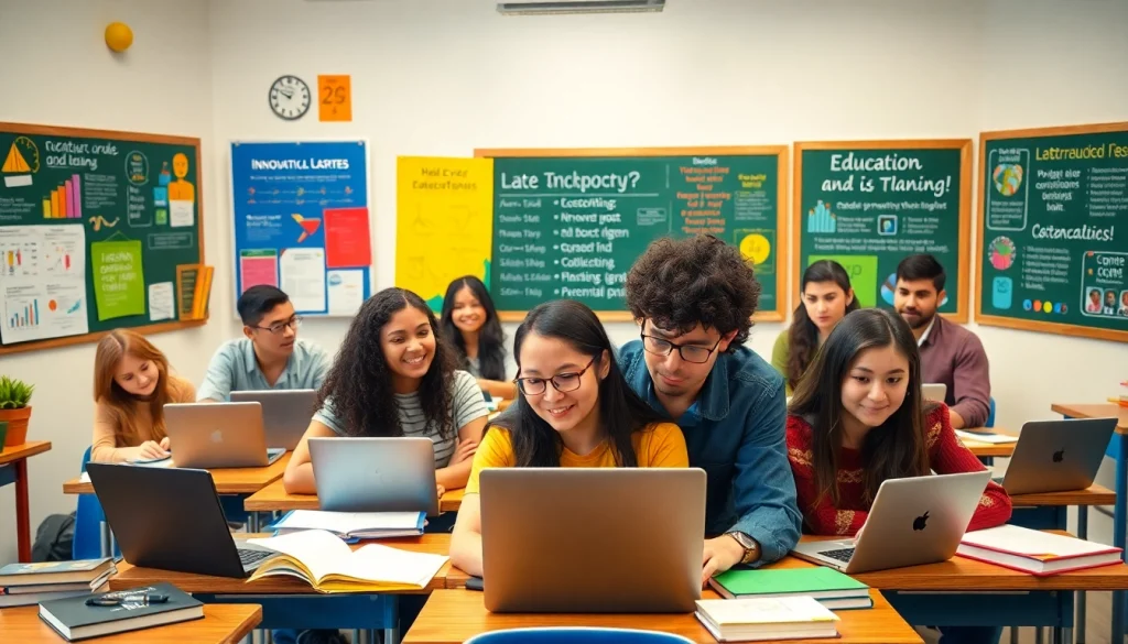Engaged students collaborating in an educational setting, illustrating the importance of Education.
