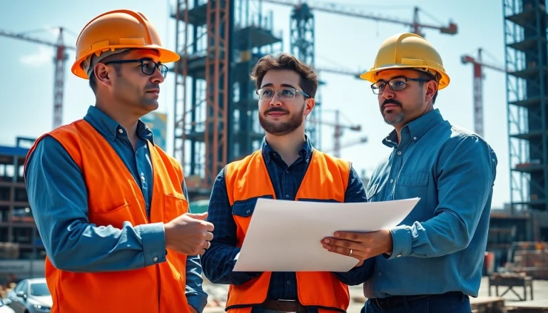 Manhattan Construction Manager leading a dynamic construction project with teamwork and coordination.