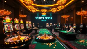 Experience vibrant online gambling excitement at https://23win.hiphop/ with elegant gaming tables and slot machines.