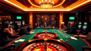bongdalu 5 energizes the casino vibe with players at the poker table and spinning roulette wheel.