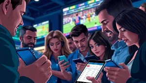 Engage in online sports betting Canada's vibrant scene featuring smartphones and live odds.