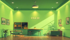 A imagem mostra uma casa de apostas regulamentada, destacando um ambiente seguro e confiável para os jogadores.