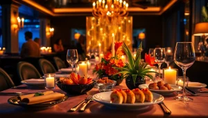 Dinner sxm experience at Club Noir featuring luxurious dining with gourmet dishes and intimate ambiance.