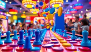 Menangkan hadiah dengan demo plinko yang seru dan penuh warna dalam suasana arcade.