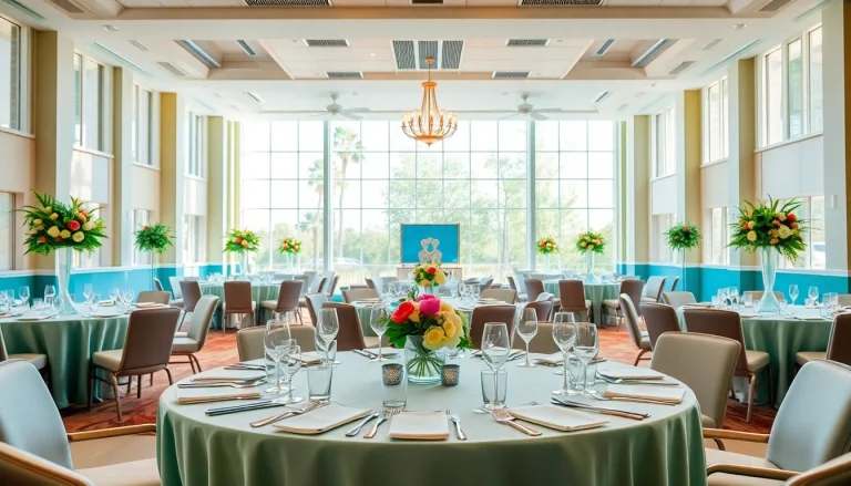 Engaging event space Jacksonville FL with vibrant decor and ample sunlight for gatherings.