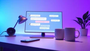 Engaging NSFW AI chat interface displayed in a modern desktop setting