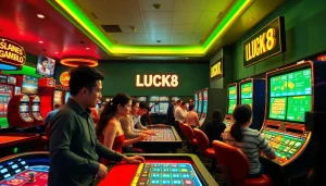 Experience the thrill of online gaming at luck8win.live with engaging players and vibrant casino elements.