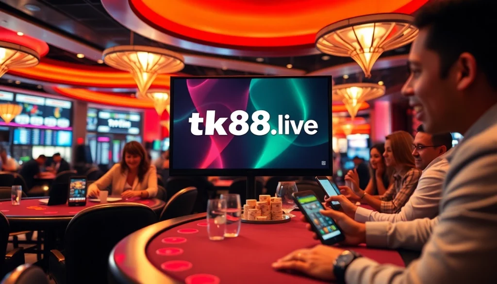 Experience thrilling online gaming at tk88win.live with a vibrant casino atmosphere.