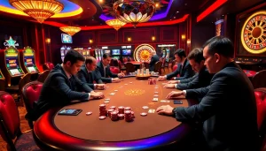 Players at a high-stakes poker game at BK8 Thai, enhancing strategies and excitement.