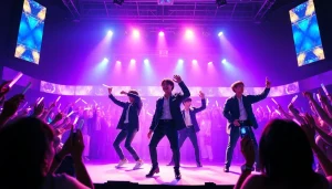 BTS news updates featuring a dynamic concert scene capturing energetic performances and enthusiastic fans