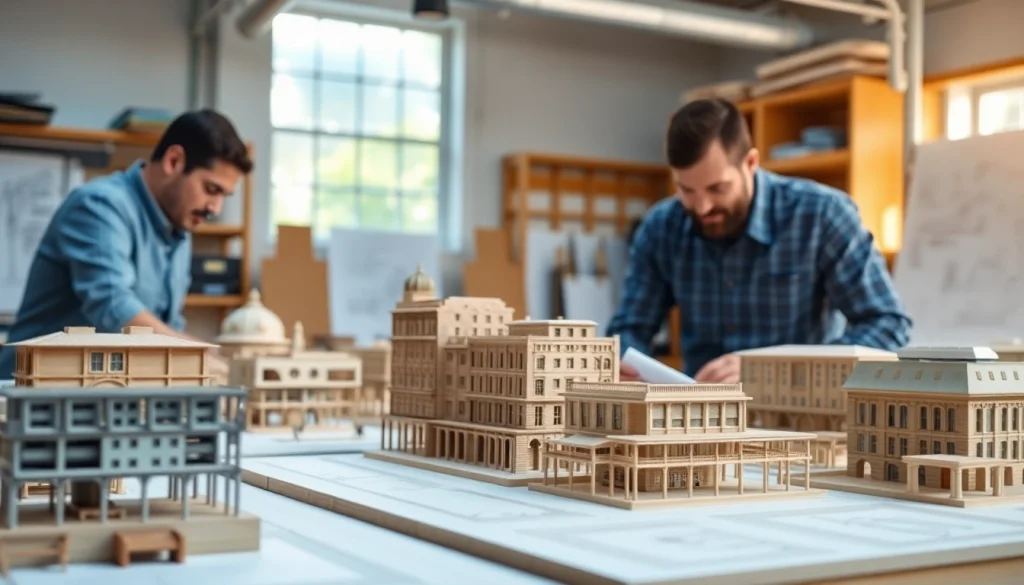 Architekturmodellbau Freiburg: Detailreiche Modelle in einem hellen Workshop für kreative Architektur.