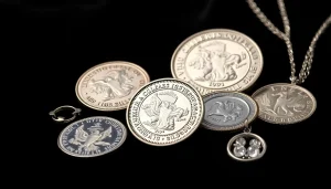 Vendi compro argento attraverso una bella collezione di monete e gioielli argentati.