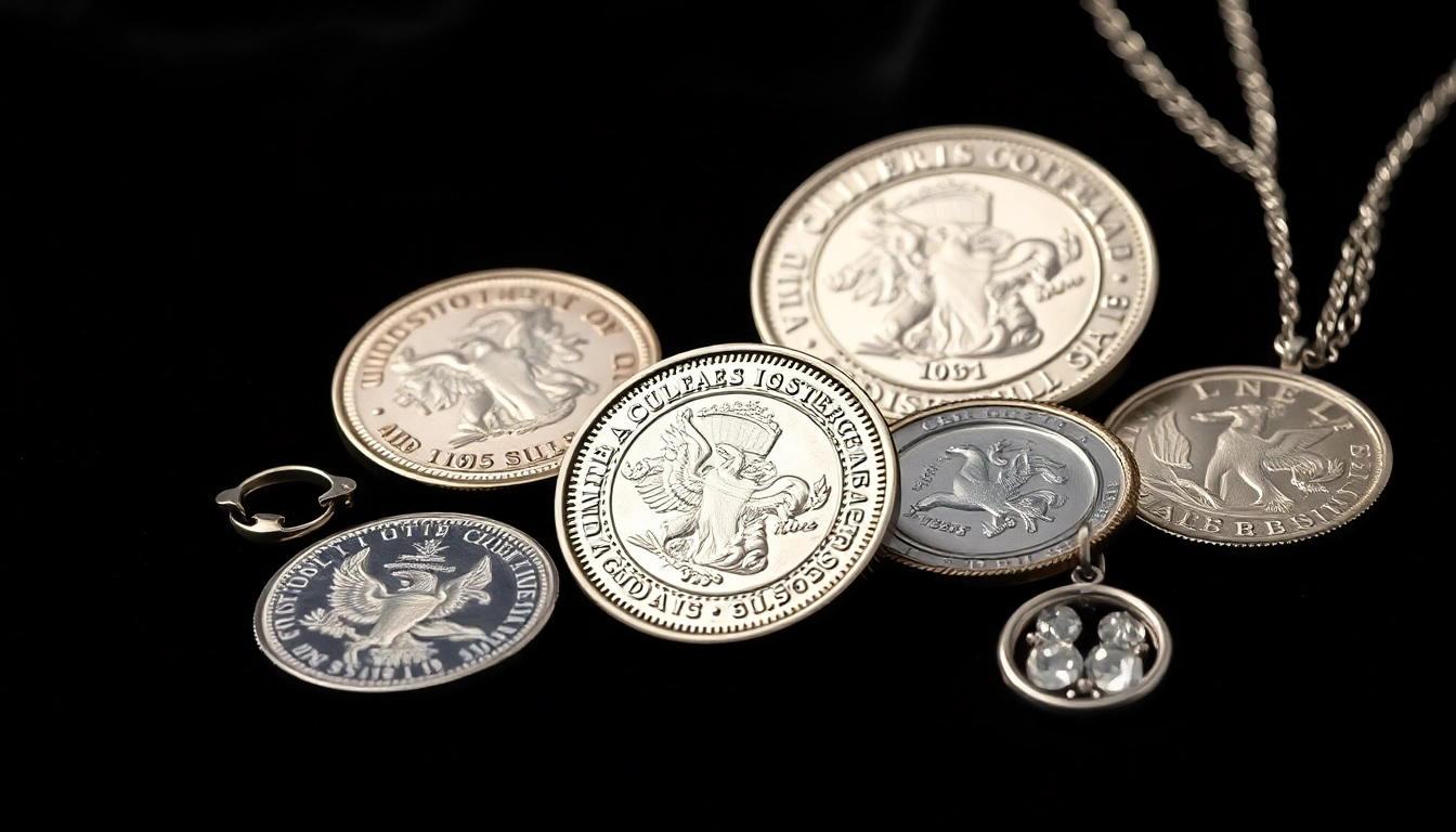 Vendi compro argento attraverso una bella collezione di monete e gioielli argentati.