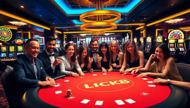 Người chơi tham gia các trò chơi cược cao tại sòng bạc sang trọng LUCK8.