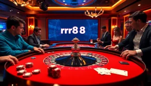 Experience thrilling gameplay with RR88 link at a vibrant casino table.