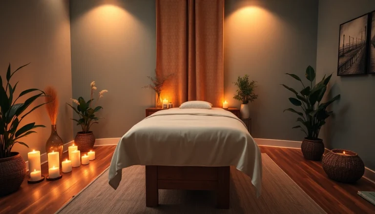 편안한 색상과 아늑한 설정으로 편안한 분위기를 선보이는 송도마사지 테라피 룸.