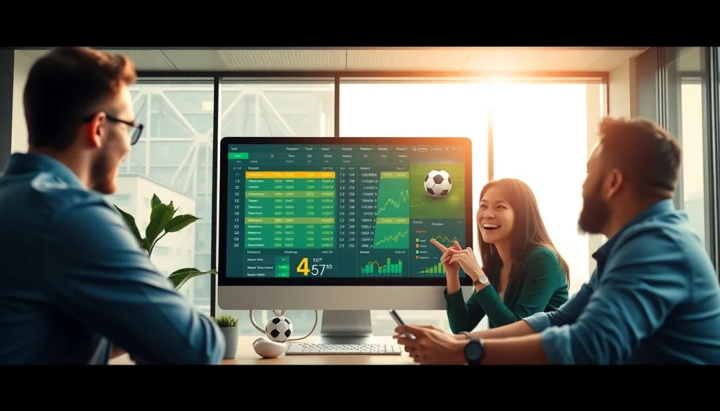 Dynamic tỷ lệ kèo displayed on a modern betting platform, showcasing football odds and analytics.