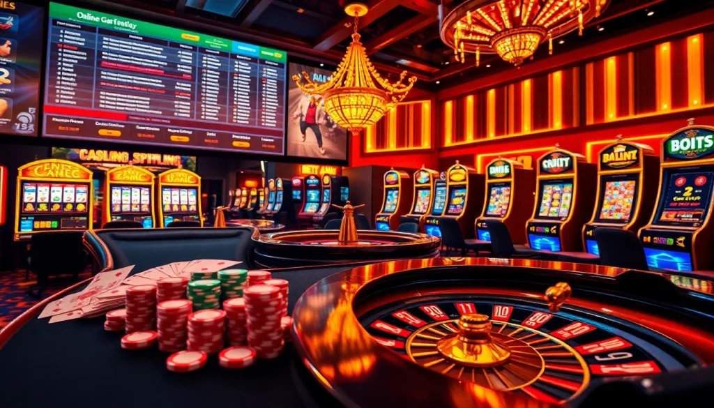Action de jeu passionnante mettant en vedette les meilleurs casinos en ligne, machines à sous vibrantes, roulette, et tables de poker.
