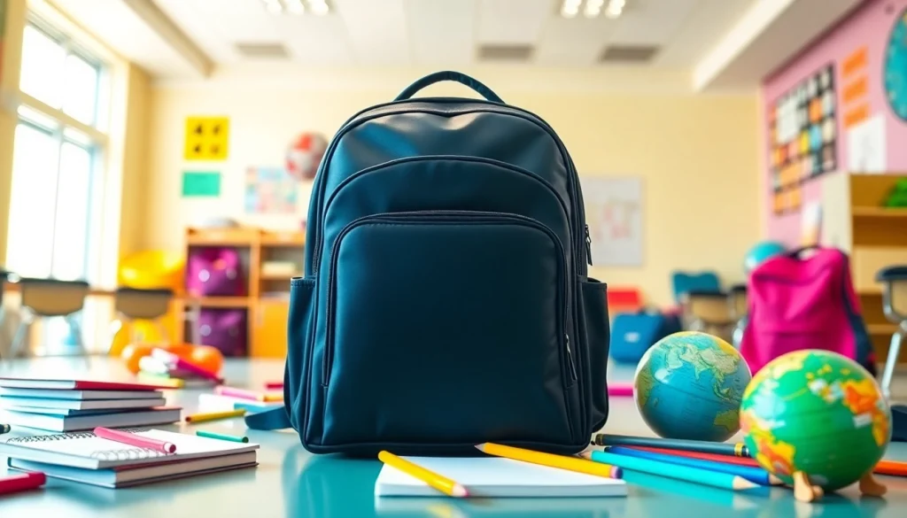 Stylish Handtasche für Schulen for young students, designed with vibrant colors and functional pockets.