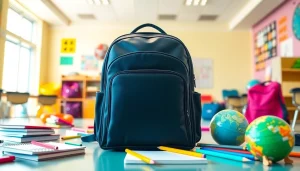 Stylish Handtasche für Schulen for young students, designed with vibrant colors and functional pockets.