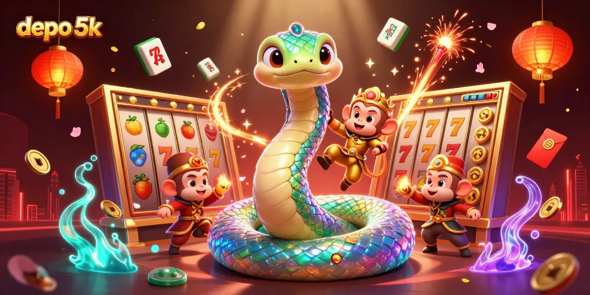 Win big with depo 5k's exciting slot spins and vibrant casino elements.